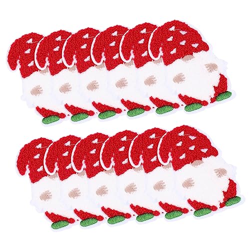 LOLIPPYY 12Stücke Teiliges Weihnachtsmotiv Aufnäher Selbstklebende Polyester Patches für Kleidung Rucksack und DIY Dekoration Hochwertige Langlebige Applikationen mit Festlichen Motiven von LOLIPPYY
