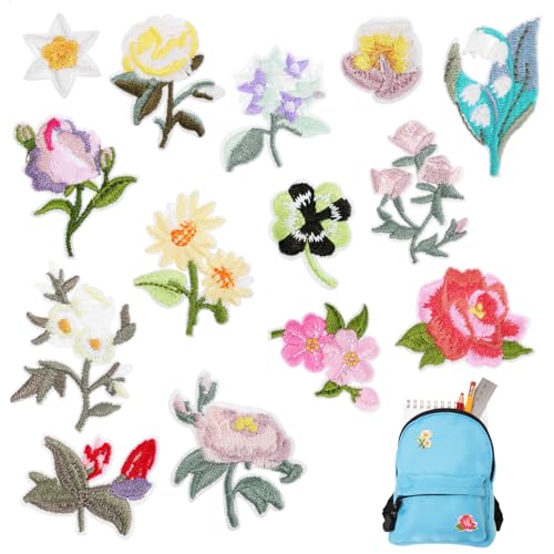 LOLIPPYY 14 Stück Teiliges Bügel Patches mit Blumenmuster Bestickte Applikationen für Kleidung Präzise Gestickte Flicken zum Aufbügeln DIY Zubehör für Hemden Jeans Jacken und Taschen LOLIPPYY 14 Stück Teiliges Bügel Patches mit Blumenmuster Bestickte Applikationen für Kleidung Präzise Gestickte Flicken zum Aufbügeln DIY Zubehör für Hemden Jeans Jacken und Taschen von LOLIPPYY