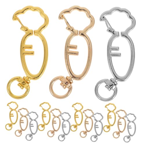 LOLIPPYY 15 Stück Karotte Schlüsselanhänger Karotten-karabinerhaken Karottenhaken Für Taschen Karabiner Karotte Mini-karabinerhaken Kleine Schlüsselanhänger Kleiner Karabinerhaken Metall von LOLIPPYY