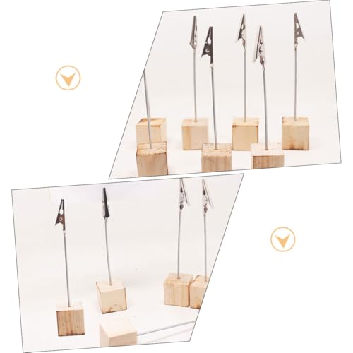 LOLIPPYY 15 Stück Teiliges Holz Kartenhalter Tischkartenhalter Stabil Vielseitig für Hochzeiten Events Büro Dekoration Langlebig Rostfrei Stilvolles Design von LOLIPPYY