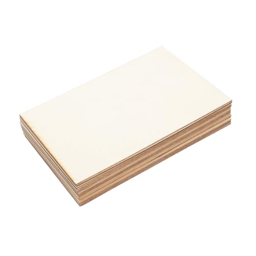 LOLIPPYY 15 Stück Teiliges Rechteckige Holzscheiben Unbehandelte Holzplatten zum Bemalen und Basteln DIY Holzchips für Kreative Heimdekoration und Handgefertigte Geschenke von LOLIPPYY