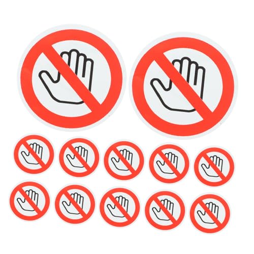 LOLIPPYY 15 Stück Teiliges Sicherheitsaufkleber Nicht Berühren Kleine Warnhinweise Selbstklebende Warnschilder für Werkstatt Industrie Lager zur Unfallverhütung von LOLIPPYY