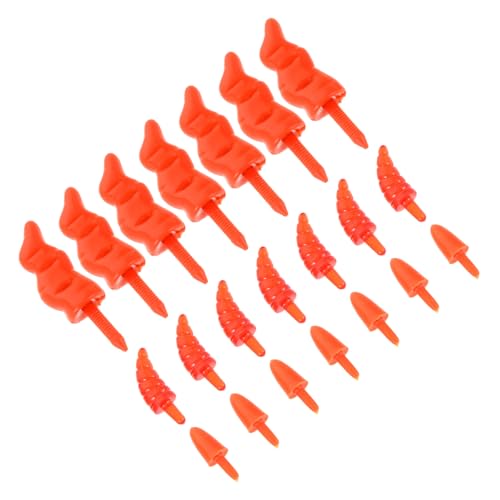 LOLIPPYY 150 Stück Weihnachtsdeko Schneemann Nasen Karottenform Kleine DIY Nase Ornament Bastelzubehör Halbtransparente Kunststoff Nasen für Weihnachtsbasteln und Puppenherstellung von LOLIPPYY