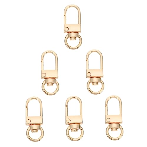 LOLIPPYY 15Stücke Metall Taschenklauenverschluss Karabinerhaken mit Drehgelenk Strapazierfähige Schnalle für Handtaschen Schlüsselringe und DIY Projekte Glänzend Goldfarben von LOLIPPYY