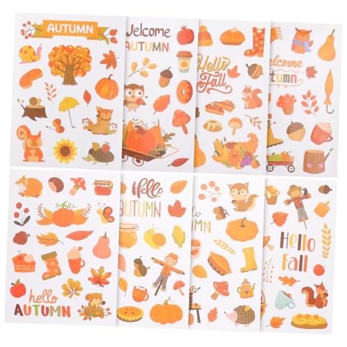 LOLIPPYY 16 Blatt Teiliges Thanksgiving Fensterbilder Statische Fenstersticker mit Herbstlichen Motiven Selbstklebende Thanksgiving Dekoration für Fenster Glaswände Party und Zuhause von LOLIPPYY