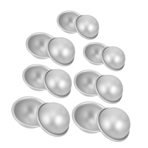 LOLIPPYY 16 Stück Teiliges Aluminium legierung Badebomben Formen Praktische Runde Badekugel Gießform Langlebig Leicht zu Reinigen Vielseitig für Salzball Seife und DIY Handwerk Geeignet von LOLIPPYY