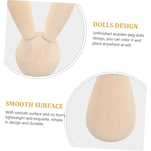 LOLIPPYY 16 Stück Teiliges Mini holzhasen zum Bemalen Naturbelassene DIY holzfiguren aus Glattem Holz für Kreative Frühlings Wohnraumdekoration Langlebig und Vielseitig Einsetzbar von LOLIPPYY