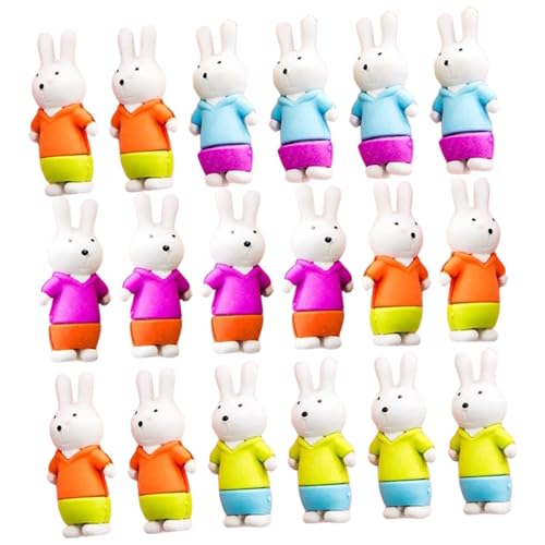 LOLIPPYY 18 Stück Teiliges Kaninchen Radiergummi Abnehmbar Langlebig für Schule Party Mitgebsel Spaß Tier Radiergummis für Schüler Bulk Zufällige Farbe Zufällige Farbe von LOLIPPYY