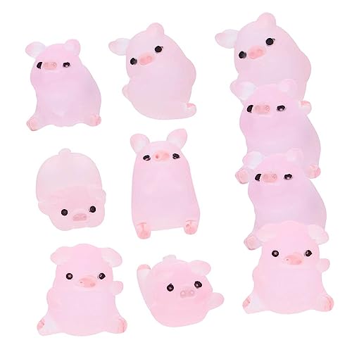 LOLIPPYY 18 Stück Teiliges Resin Schweinchen Figuren DIY Schmuck Zubehör Bunte Harz Schwein Ornamente für Handyhüllen Bastelprojekte Geschenkideen von LOLIPPYY