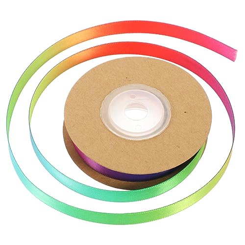 LOLIPPYY 1Rolle Rainbow Geschenkband Doppelseitiges Polyesterband für DIY Projekte Geschenkverpackungen Dekorationen und Bastelarbeiten Leuchtenden von LOLIPPYY