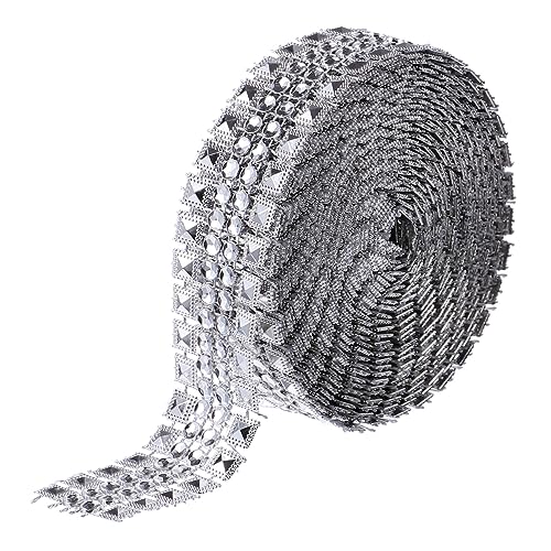 LOLIPPYY 1Rolle Strass Diamantband Yards Selbstklebend für DIY Bastelprojekte und Hochzeitsdekoration Funkelndes Mesh Ribbon für Kreative Gestaltung von LOLIPPYY