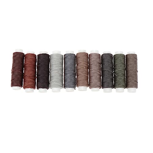 LOLIPPYY 1Satz Flache Wachslinie Set Nähschnur für DIY Bastelprojekte Farben Langlebig Lederarbeiten Buchbinderei und Schmuckherstellung von LOLIPPYY