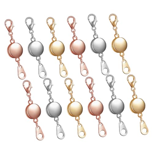 LOLIPPYY 1Satz Magnetverschluss für Schmuckketten und Armbänder Teiliges mit Runden Designs Einfacher Einhandverschluss für DIY Schmuckprojekte zum Verschenken von LOLIPPYY