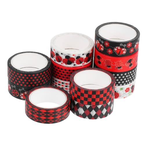 LOLIPPYY 1Satz Marienkäfer Washi Tape Dekoratives Klebeband für Journaling Scrapbooking DIY Projekte für Kreative Bastelarbeiten und von LOLIPPYY