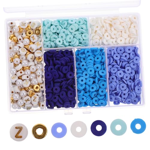 LOLIPPYY 1Satz Tonperlen für Armbänder DIY Polymer Flachperlen für Schmuckherstellung Gummibandarmband Kit für Jugendliche Farben Sicher und Geruchsneutral von LOLIPPYY