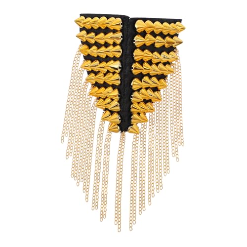 LOLIPPYY 1Stück Rivettierte Quaste Schulterklappen für Blazer und Ketten Epaulette mit Einzigartigem Design für Partys und Besondere Anlässe von LOLIPPYY