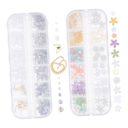 LOLIPPYY 2 Boxen Schachteln Nagelcharms für Frauen Kleine Perlen und Ab Funkelnd Designs Kreative Maniküre Dekorationen Geeignet für Natürliche und Künstliche Nägel für Nagelkunst und DIY LOLIPPYY 2 Boxen Schachteln Nagelcharms für Frauen Kleine Perlen und Ab Funkelnd Designs Kreative Maniküre Dekorationen Geeignet für Natürliche und Künstliche Nägel für Nagelkunst und DIY von LOLIPPYY