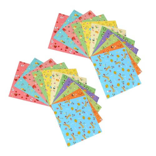 LOLIPPYY 2 Packungen Origami Papier Einseitig Bedrucktes Quadratisches Bastelpapier mit Früchtemuster für Mädchen DIY Papierfalten Bastelprojekte Schuldekoration von LOLIPPYY