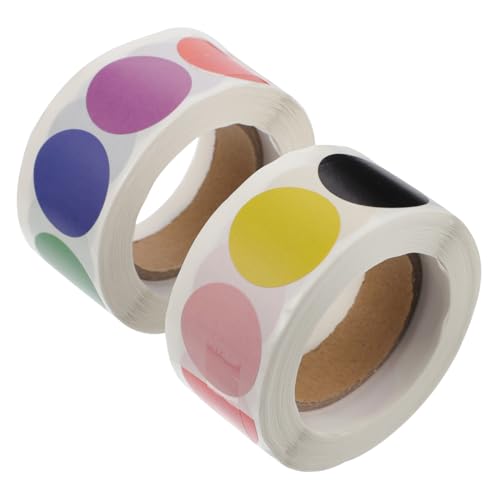 LOLIPPYY 2 Rollen Bunte Punkte Aufkleber Selbstklebend Farben Markierungspunkte für Scrapbooking Kreative Tagebücher DIY Etiketten Farbcodierte Label Sticker für Büro und Schule LOLIPPYY 2 Rollen Bunte Punkte Aufkleber Selbstklebend Farben Markierungspunkte für Scrapbooking Kreative Tagebücher DIY Etiketten Farbcodierte Label Sticker für Büro und Schule von LOLIPPYY