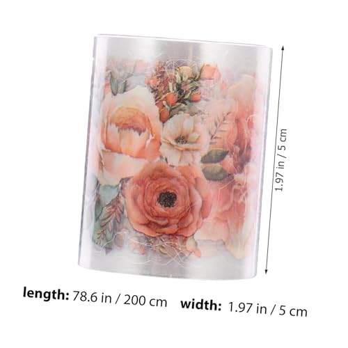 LOLIPPYY 2 Rollen Pet Washi Tape Scrapbooking Klebeband mit Pflanzenmotiven Sonnenblume Orange Selbstklebend Handreißbar Dekoratives Stickerband für DIY Scrapbook Tagebuch Geschenke von LOLIPPYY