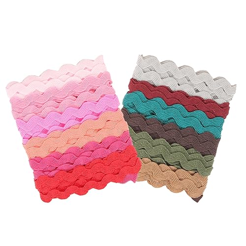 LOLIPPYY 2 Rollen Wellenförmiges Bortenband Bunt Gebogenes Fransenband für DIY Kleidung Dekoration Hochwertiges Nähband zum Basteln und Geschenkverpackungen LOLIPPYY 2 Rollen Wellenförmiges Bortenband Bunt Gebogenes Fransenband für DIY Kleidung Dekoration Hochwertiges Nähband zum Basteln und Geschenkverpackungen von LOLIPPYY