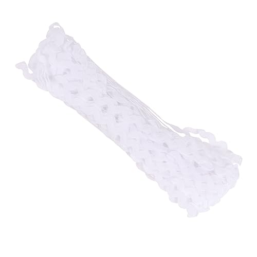 LOLIPPYY 2 Rollen Wellenförmiges S Form Stoffspitzenband Yards Weiß DIY Bekleidungszubehör für Kleider Taschen und Nähprojekte Langlebig und Farbecht von LOLIPPYY
