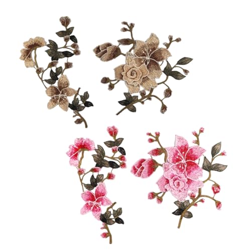 LOLIPPYY 2 Sätze Gestickte Blumen Applikationen zum Aufnähen Dekorative Stoffpatches in Braun und Rosa Langlebige Hautfreundliche Nähapplikationen für Kleidung Taschen und DIY Verzierungen LOLIPPYY 2 Sätze Gestickte Blumen Applikationen zum Aufnähen Dekorative Stoffpatches in Braun und Rosa Langlebige Hautfreundliche Nähapplikationen für Kleidung Taschen und DIY Verzierungen von LOLIPPYY