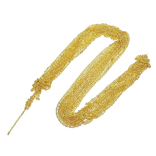 LOLIPPYY 2 Schmuckkette Herstellung Klein Dünn Künstlich Hängend Silber Halskette Choker-kette Gliederketten Für Schmuck Selber Machen Diy-kette Golden Eisen von LOLIPPYY