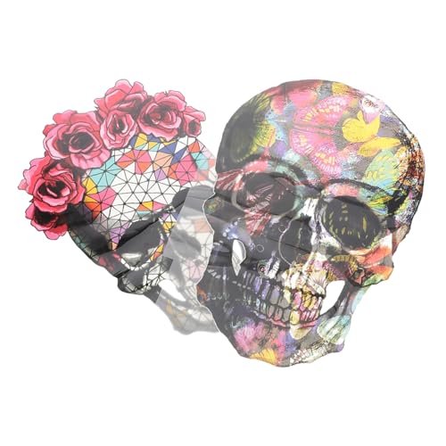 LOLIPPYY 2 Stk. Teiliges Halloween Bügelbild Set Schädel Heat Transfer Applikationen für DIY Kleidung Aufnäher Vielseitig Leicht Anzubringen für Kostümdekoration LOLIPPYY 2 Stk. Teiliges Halloween Bügelbild Set Schädel Heat Transfer Applikationen für DIY Kleidung Aufnäher Vielseitig Leicht Anzubringen für Kostümdekoration von LOLIPPYY