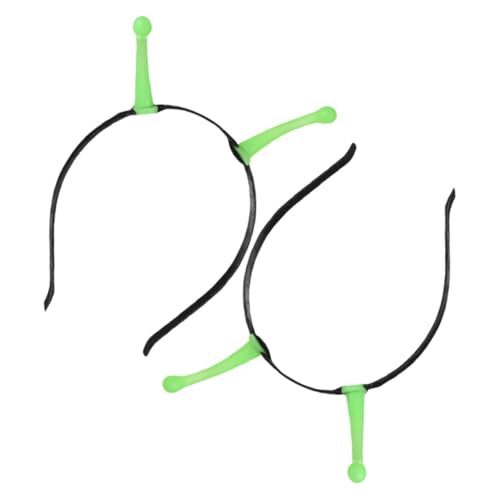 LOLIPPYY 2 Stück Alien-Stirnband Halloween -Haarzubehör Alien-Kostümzubehör halloween dekoration Halloween Party Dekoration Mädchen Party Haare Reifen Mädchen Haarzubehör Plastik Green von LOLIPPYY