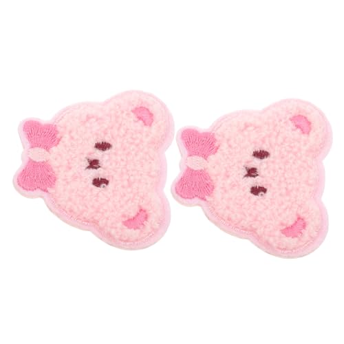 LOLIPPYY 2 Stück Aufkleber mit Tierstickerei liebevolle stickereien bügelei decor dekoring aufbügelbilder lustige Patches Stickereiflecken Tierdesign-Aufkleber gestickte Aufnäher gefühlt von LOLIPPYY
