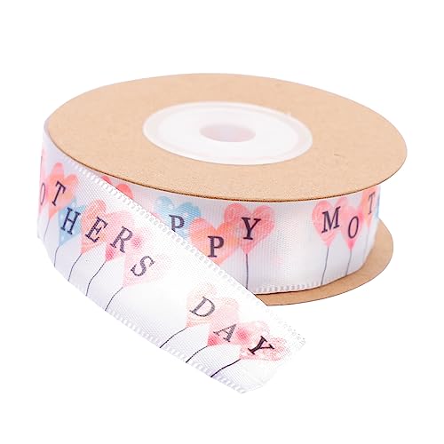 LOLIPPYY 2 Stück Briefballonband geschenkverpackung muttertag Polyester Geschenkband dickes Band Wickelband Pastell Alles zum Geburtstag Ribbon Bastelband Geschenkband zum Muttertag von LOLIPPYY