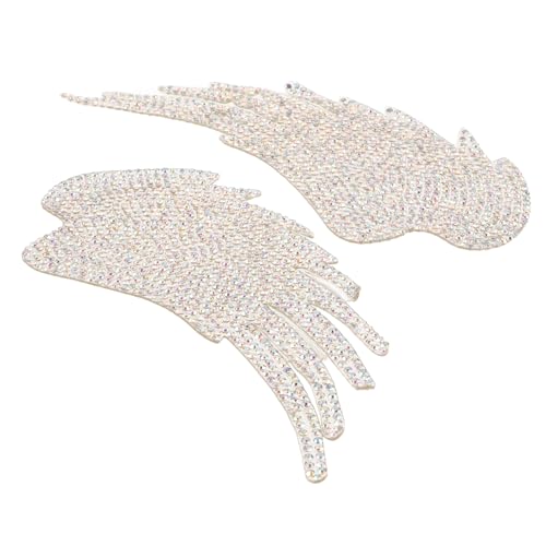 LOLIPPYY 2 Stück Glitzernde Engelsflügel Patches mit Strasssteinen Teiliges Aufbügelbare Applikationen für Jacken DIY Kleidung Langlebig Hautfreundlich Einfache Anwendung zum Verzieren und LOLIPPYY 2 Stück Glitzernde Engelsflügel Patches mit Strasssteinen Teiliges Aufbügelbare Applikationen für Jacken DIY Kleidung Langlebig Hautfreundlich Einfache Anwendung zum Verzieren und von LOLIPPYY