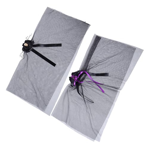 LOLIPPYY 2 Stück Gothic Brautschleier Schwarz Halloween Kopfschmuck mit Kamm Party Accessoire für Damen Festival Foto Requisite Cosplay Vielseitig Tragbar LOLIPPYY 2 Stück Gothic Brautschleier Schwarz Halloween Kopfschmuck mit Kamm Party Accessoire für Damen Festival Foto Requisite Cosplay Vielseitig Tragbar von LOLIPPYY