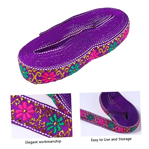 LOLIPPYY 2 Stück Jacquard-Gurtband aus Spitze ethnisches Band gestickter Bandbesatz für Blume haaraccessoires hair jewellery Kleidung Spitzenbesatz Kleiderstickerei Spitze Polyester Violett LOLIPPYY 2 Stück Jacquard-Gurtband aus Spitze ethnisches Band gestickter Bandbesatz für Blume haaraccessoires hair jewellery Kleidung Spitzenbesatz Kleiderstickerei Spitze Polyester Violett von LOLIPPYY