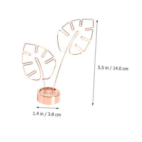 LOLIPPYY 2 Stück Metall Notizclip mit Basis Multifunktionaler Tischkartenhalter und Schreibtischdekoration Langlebiger Notizhalter in Roségold und Gold für Büro und DIY basteln von LOLIPPYY