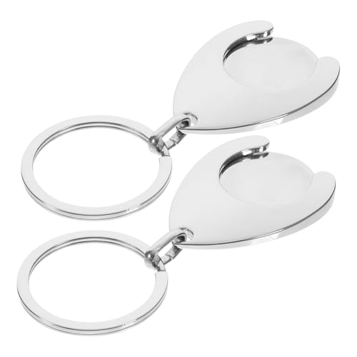 LOLIPPYY 2 Stück Metall Schlüsselanhänger mit Einkaufswagenchip Rostfrei Leicht Praktischer Token Münzhalter für Einkaufswagen Modischer Trolley Token Anhänger für Schlüssel und Taschen LOLIPPYY 2 Stück Metall Schlüsselanhänger mit Einkaufswagenchip Rostfrei Leicht Praktischer Token Münzhalter für Einkaufswagen Modischer Trolley Token Anhänger für Schlüssel und Taschen von LOLIPPYY
