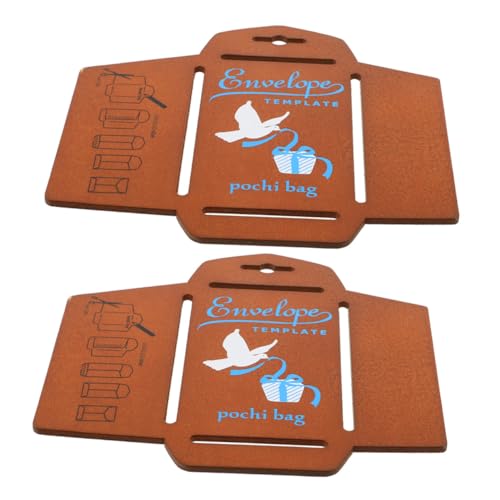 LOLIPPYY 2 Stück Retro -umschlagvorlage Schablone Für Handwerk Vorlagen Umschlag Machen Vorlage Für Die Briefumschlagherstellung Briefumschlag-schablone Schablonen Umhüllen Kaffee Holz von LOLIPPYY