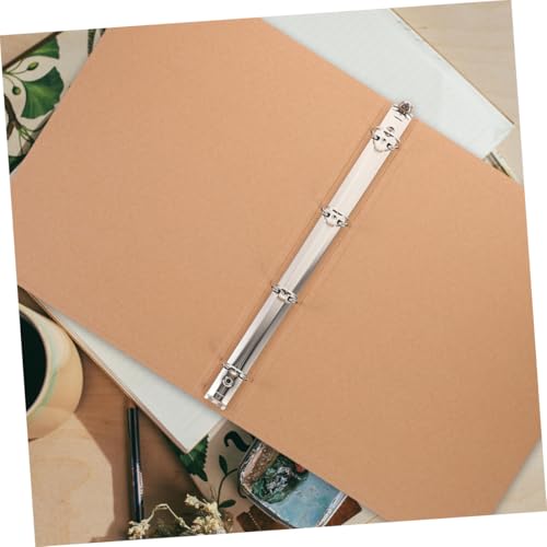 LOLIPPYY 2 Stück Ringbuch Hülle aus Kraftpapier Wiederverwendbare Notizbuch Schutzhülle mit Ring Mechanik Leicht Schmutzabweisend und Rutschfest Geeignet für Lose und Dokumente von LOLIPPYY