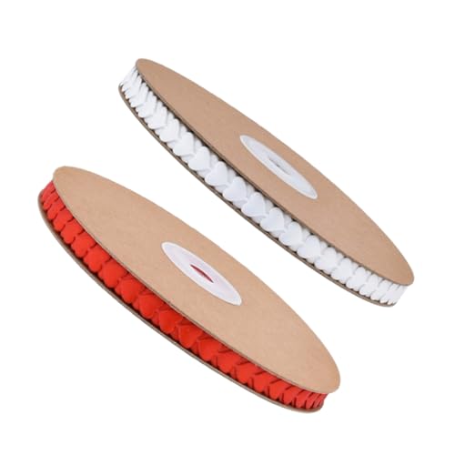 LOLIPPYY 2 Stück Romantisches Herz Band Weiß Rot Wellenprägung Satin Geschenkband für Valentinstag Basteln Blumenstrauß Dekoration LOLIPPYY 2 Stück Romantisches Herz Band Weiß Rot Wellenprägung Satin Geschenkband für Valentinstag Basteln Blumenstrauß Dekoration von LOLIPPYY