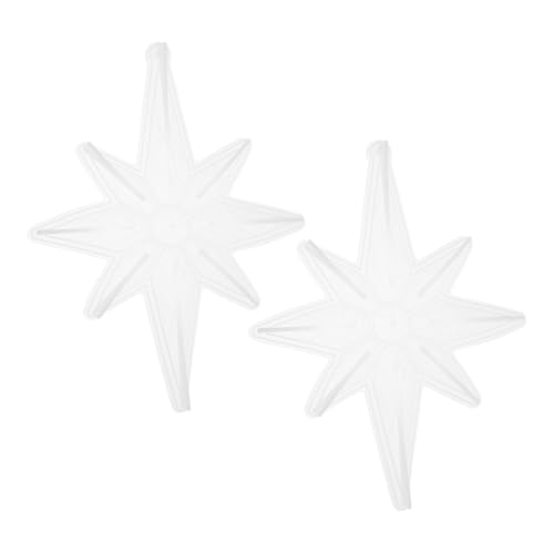 LOLIPPYY 2 Stück Silikonform Oktogonaler Stern Epoxidharz Gießform Weihnachtsanhänger DIY Bastelset Langlebig Leicht zu Reinigen Wiederverwendbar für Kreative Weihnachtsdeko und von LOLIPPYY