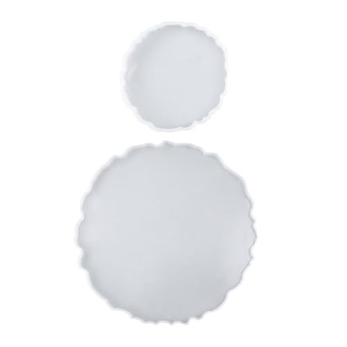 LOLIPPYY 2 Stück Silikonform Tablett DIY Rund Antihaft Silikon Tray Mold für Epoxidharz Servierplatten Basteln mit Spiegelglanz Oberfläche und Einfacher Reinigung LOLIPPYY 2 Stück Silikonform Tablett DIY Rund Antihaft Silikon Tray Mold für Epoxidharz Servierplatten Basteln mit Spiegelglanz Oberfläche und Einfacher Reinigung von LOLIPPYY