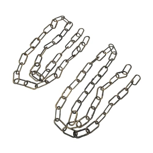 LOLIPPYY 2 Stück Simulation Iron Chain Halloween Deko Teiliges Leichte Langlebige Metallkette in Schwarz Gold für Gruselige Barrieren und Kostüm Requisiten Wetterfest für Innen und LOLIPPYY 2 Stück Simulation Iron Chain Halloween Deko Teiliges Leichte Langlebige Metallkette in Schwarz Gold für Gruselige Barrieren und Kostüm Requisiten Wetterfest für Innen und von LOLIPPYY