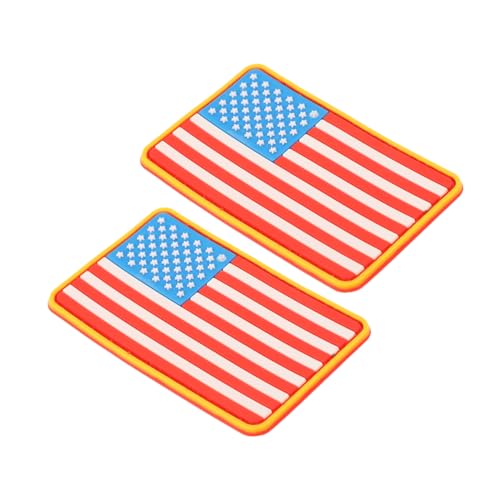 LOLIPPYY 2 Stück Sternenbanner Flagge Stoff bestickt patriotisch Gestickter Stern dekoaufkleber dekorative sticker Dekorative Accessoires für Kleidung Armbinde Rucksack-Patches PVC Yellow von LOLIPPYY