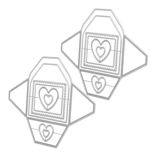 LOLIPPYY 2 Stück Teiliges Carbon-stahl Stanzformen für Umschläge mit Hintergrundrahmen Scharf und Langlebig Präzise Schneidevorlage für DIY Kartenherstellung Scrapbooking und von LOLIPPYY