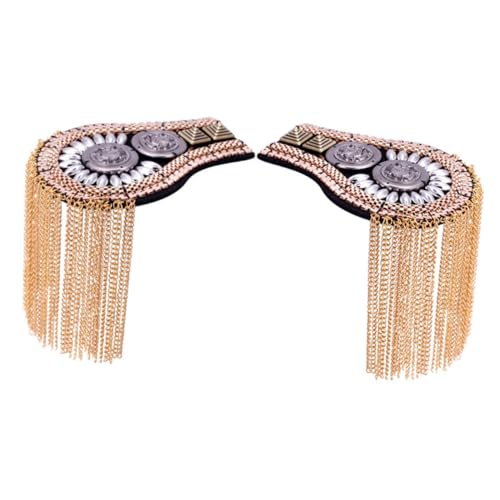 LOLIPPYY 2 Stück Teiliges Goldene Schulterklappen mit Quasten Modische Kostüm Accessoires aus Langlebiger Zinklegierung Leichte Broschen für Männer und Frauen Dekorative Schulterstücke für LOLIPPYY 2 Stück Teiliges Goldene Schulterklappen mit Quasten Modische Kostüm Accessoires aus Langlebiger Zinklegierung Leichte Broschen für Männer und Frauen Dekorative Schulterstücke für von LOLIPPYY
