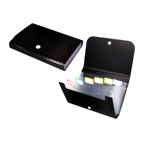 LOLIPPYY 2 Stück Teiliges Multi Lagen Mini Fächermappe Dokumentenmappe mit Fächern Tragbarer File Organizer und Kleiner Geldbeutel für Quittungen für Büro Schule und Outdoor Einsatz von LOLIPPYY