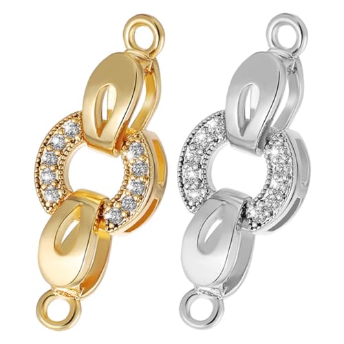 LOLIPPYY 2 Stück Teiliges Schmuckverschluss Stabilem Metall Verschlüsse für Diy-armbänder und Halsketten Einfach zu Bedienen Farbbeständig Vielseitig Einsetzbar für Individuelles LOLIPPYY 2 Stück Teiliges Schmuckverschluss Stabilem Metall Verschlüsse für Diy-armbänder und Halsketten Einfach zu Bedienen Farbbeständig Vielseitig Einsetzbar für Individuelles von LOLIPPYY