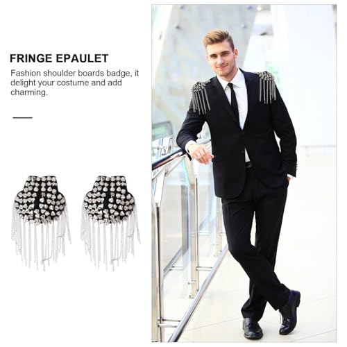 LOLIPPYY 2 Stück Teiliges Silbernes Epaulette mit Nieten und Quasten Modische Schulterklappen Brosche für Kostüm Punk Schmuck Vielseitiges Accessoire für Karneval Bühne und Alltag LOLIPPYY 2 Stück Teiliges Silbernes Epaulette mit Nieten und Quasten Modische Schulterklappen Brosche für Kostüm Punk Schmuck Vielseitiges Accessoire für Karneval Bühne und Alltag von LOLIPPYY
