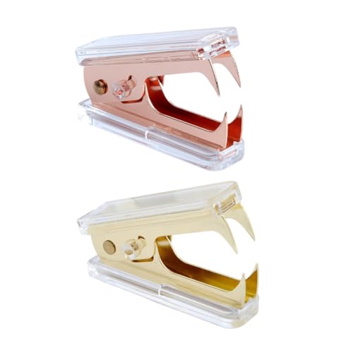 LOLIPPYY 2 Stück Teiliges Transparentes Heftklammerentferner Acryl Langlebiges Bürobindewerkzeug Handlich und Leicht Praktische Heftklammerentferner für Schule Büro und Zufällige Farbe von LOLIPPYY